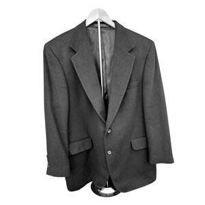 Nordstrom Classic Collection Black Loro Piana Camel Hair Blazer Jacket 44R